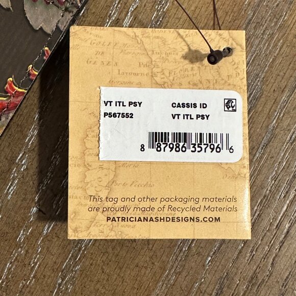 NEW Patricia Nash Italian Paisley Cassis ID Wallet - Picture 5 of 8